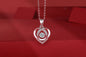With you in my Heart - A fashionable and trendy jewelry necklace pendant set with 0.5-carat Moissanite S925 sterling silver