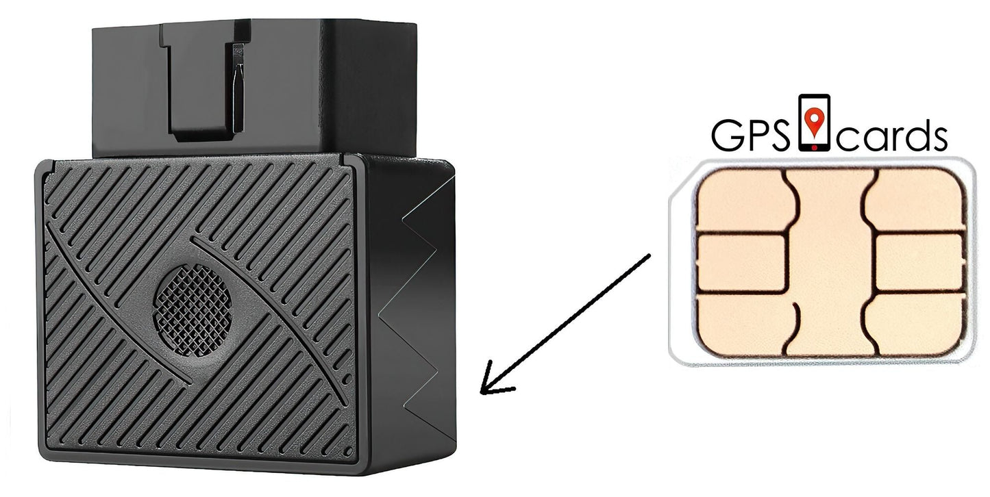 Sim card for GPS-408 Large Battery Tracker with vibration & Movement Alarm