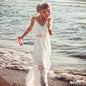 Crochet White Knitted Beach Cover up dress Tunic Long Pareos Bikinis Cover ups Swim Cover up Robe Plage Beachwear