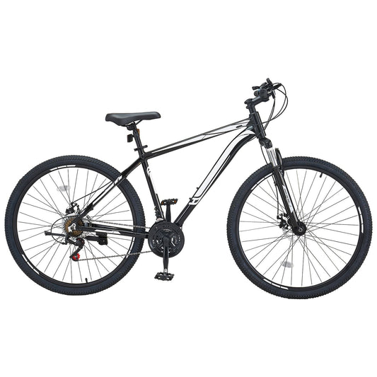 Mountain Bike, 29 inch MTB Bicycle with Front Suspension, 21 Speeds SHIMANO Twist Shifting, Comfort Saddle, Dual Disc Brakes, Aluminum Alloy Frame, Adult Sport Cycling Bicycle Trail Snow