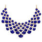 Jane Stone Fashion Statement Collar Necklace Vintage Openwork Bib Costume Jewelry