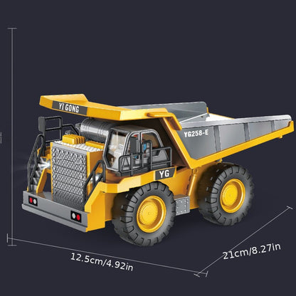 2.4G Remote Control; High Tech 11 Channels RC Excavator Dump Trucks Bulldozer Alloy Plastic Engineering Vehicle Electronic Toys For Boy Gifts