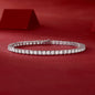 One-of-a-kind - A fashionable bracelet and bracelet jewelry set with 0.1-carat Moissan diamonds, S925 sterling silver and platinum-plated diamonds