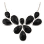 Jane Stone Fashion Statement Collar Necklace Vintage Openwork Bib Costume Jewelry