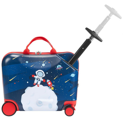 Ride-on Luggage 18-inch Lightweight Kids Scooter Suitcase with Wheels