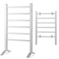 Electric Heated Towel Rack for Bathroom, Wall Mounted Towel Warmer, 6 Stainless Steel Bars Drying Rack