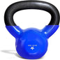 Kettlebell, 5-100 LB Vinyl Coated Cast Iron Strength Training Kettlebells for Home Gym Exercises, Fitness, Full Body Workout Equipment, Push Ups, and Grip Strength