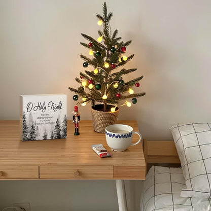 Christmas Decor Red Truck Christmas Wooden Box Signs Buffalo Plaid Christmas Decorations Christmas Decor for Home Office Bedroom Fireplace Car Tiered Tray Decor Christmas Gifts for Women 5x5