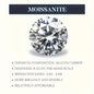 1 piece heart necklace 925 silver moissanite diamond