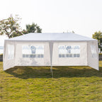 10'x20' Outdoor Party Tent with 6 Removable Sidewalls, Waterproof Canopy Patio Wedding Gazebo, White