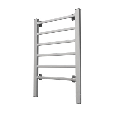 Electric Heated Towel Rack for Bathroom, Wall Mounted Towel Warmer, 6 Stainless Steel Bars Drying Rack