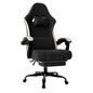 Ergonomic Gaming Chair with Pocketed Spring Cushion, Breathable Fabric Computer Chair with Footrest, Adjustable Lumbar Support Video Game Chair for Adults (Fabric)