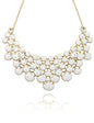 Jane Stone Fashion Statement Collar Necklace Vintage Openwork Bib Costume Jewelry