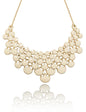 Jane Stone Fashion Statement Collar Necklace Vintage Openwork Bib Costume Jewelry