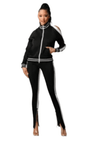 Set Tracksuit Zipper Top, Sport Suit, Loungewear Set, Matching Jogger set