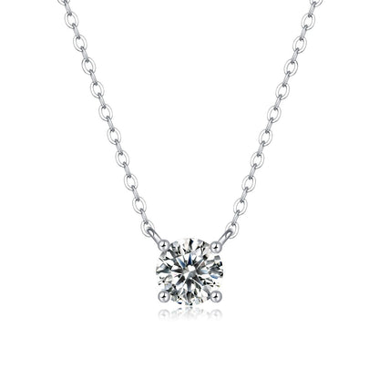 My Heart Will Last Forever - A fashionable and trendy jewelry necklace pendant set with 1-carat and 2-carat Moissanite S925 sterling silver