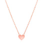 14k Rose Gold Polished Mini Heart Necklace