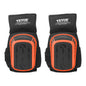 VEVOR Knee Pads for Work, Extended Heavy Duty Construction Knee Pads with 2 Extension Straps, Anti-Slip Foam Gel Knee Pads, Men & Women, for Gardening Flooring Roofing and Cleaning, Black and Orange