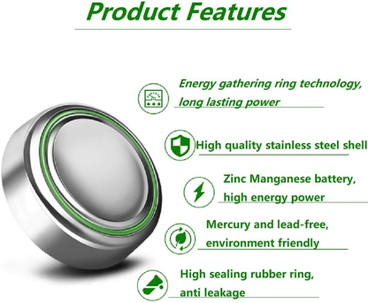 10 PCS LR1130 AG10 389 Alkaline Battery 1.5V Button Cell for Watch Calculator US