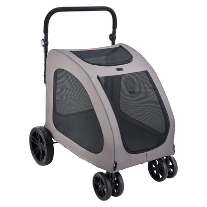 Pet Stroller - 4-Wheels Dog Stroller Carrier 160lbs Weight Capacity Portable