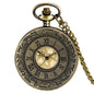 Vintage Charm Black Unisex Fashion Roman Number Quartz Steampunk Pocket Watch Women Man Necklace Pendant with Chain Gifts P427