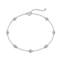 Dynamic Bubble - A fashionable jewelry bracelet and bangle set with Moissanite S925 sterling silver and Platinum-plated diamond