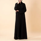Everyday Crepe Turtleneck Abaya – Relaxed Fit for All Seasons (MA384)