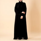 Everyday Crepe Turtleneck Abaya – Relaxed Fit for All Seasons (MA384)