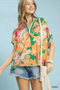 Umgee Abstract Print Oversized Top