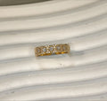 18K Gold Vacuum Plating: Brass With Zircon Open Ring(MAC213)