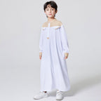 MKB001 MKB Boys' Patchwork Stand-up Collar Button Thobe