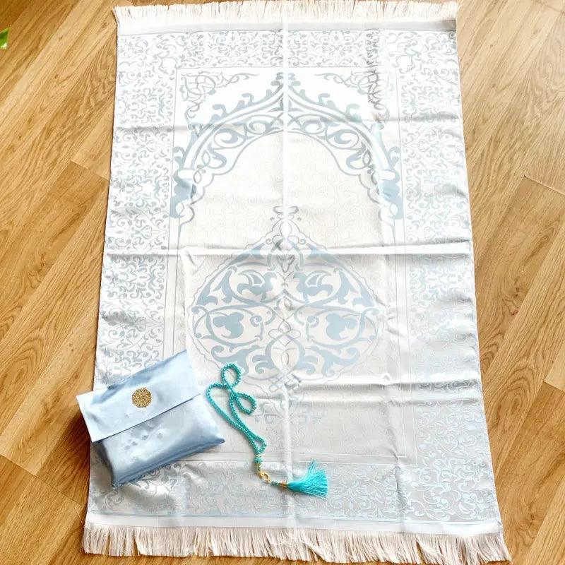 Luxury Prayer Mat and Tasbeeh Set (MR048)