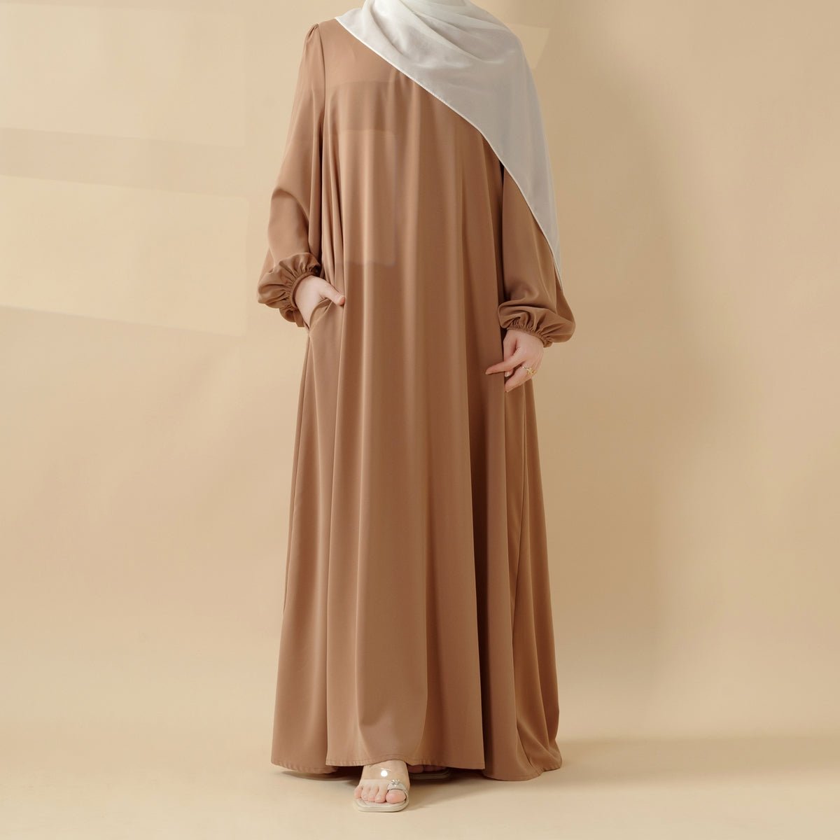 Candy Color Pleated Abaya | Must-have Essential Basic Dress (MA142)