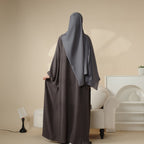 Reversible Abaya Made With Crepe Fabric (MA035)